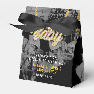 Hip Hop Gold Chain Baby Shower Favour Box