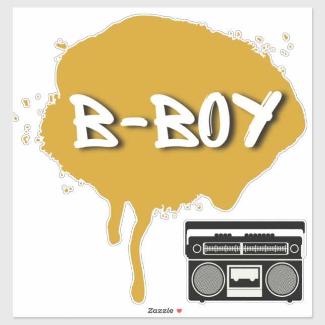 Hip Hop Gold Graffiti B-Boy Gender Reveal (Sheet)