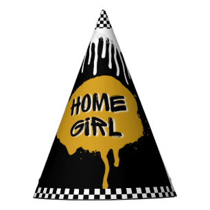 Hip Hop Gold Home Girl Notorious ONE Birthday Party Hat