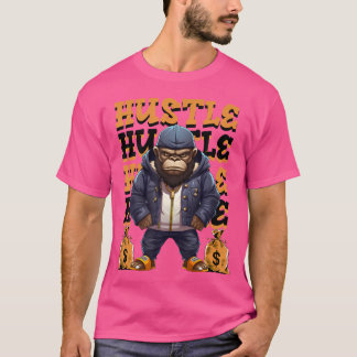 Hip Hop Gorilla Hustle Money Ape Streetwear Animal T-Shirt
