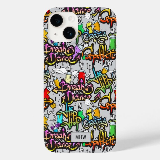 Hip Hop Graffiti custom monogram Case-Mate iPhone Case (Back)