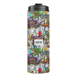 Hip Hop Graffiti custom monogram tumbler