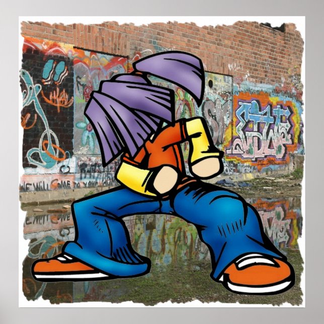 Hip Hop graffiti poster (Front)