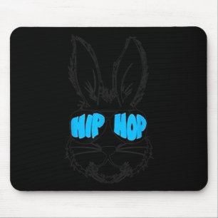 Hip Hop Happy Easter Bunny Face With Sungles Men B Mouse Mat