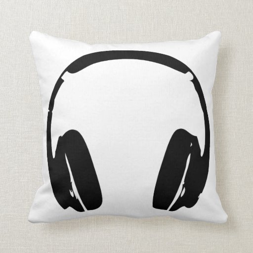 Image of Hip Hop Headphones Decor Cushion