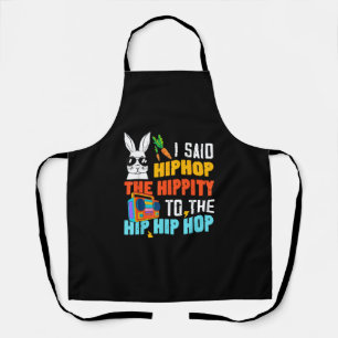 Hip Hop Hippity Funny Easter Bunny Boys Girls Kids Apron