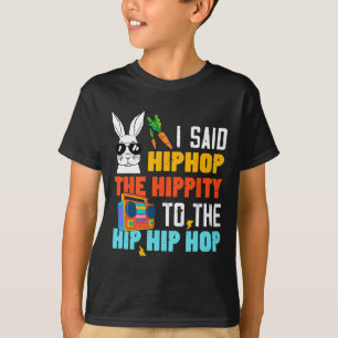 Hip Hop Hippity Funny Easter Bunny Boys Girls Kids T-Shirt