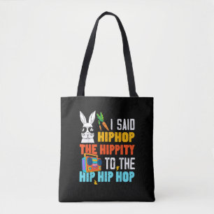 Hip Hop Hippity Funny Easter Bunny Boys Girls Kids Tote Bag