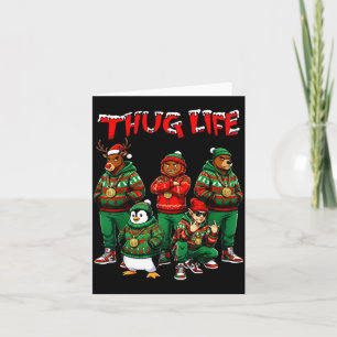 Hip Hop Holiday Crew - Ugly Christmas Sweater Rap Card