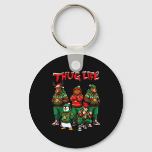 Hip Hop Holiday Crew - Ugly Christmas Sweater Rap Key Ring