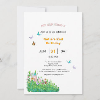 Hip Hop Hooray Birthday Invitation