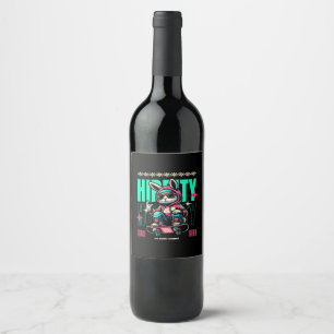 Hip-Hop Hoppity - Skater Bunny Easter Wine Label
