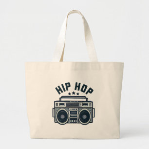 Hip hop large tote bag