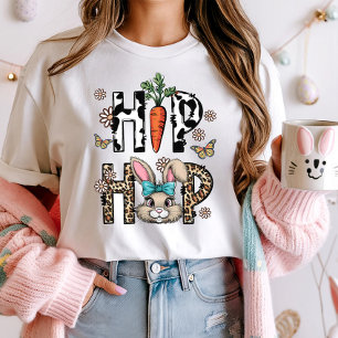 Hip Hop Leopard Bunny Easter  T-Shirt