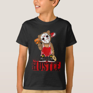 Hip Hop Lover Hockey Mask Teddy Bear Fun Entrepren T-Shirt