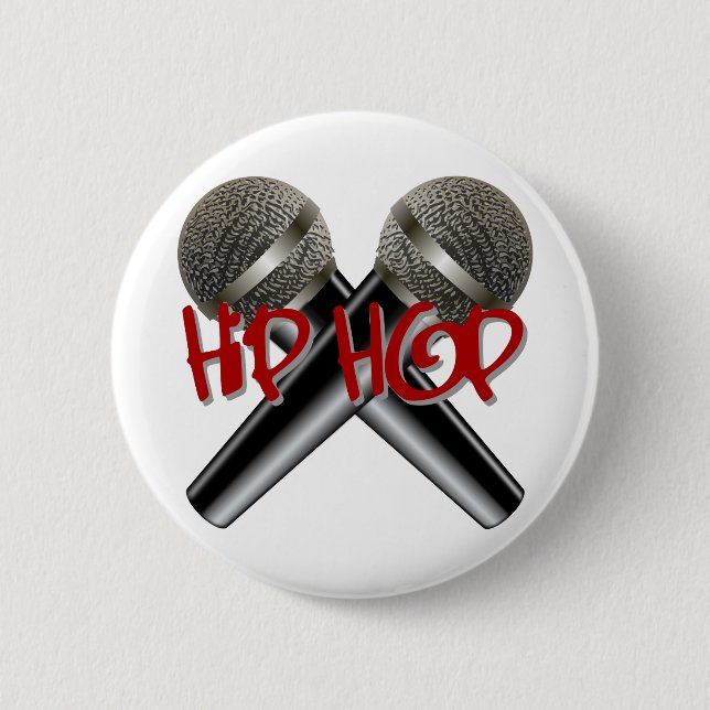 Hip Hop - mc rap dj rap turntable mic graffiti r&b 6 Cm Round Badge (Front)