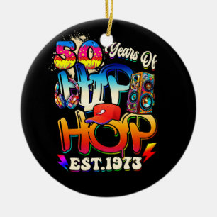 Hip Hop Music 50th Anniversary Black History Men D Ceramic Tree Decoration
