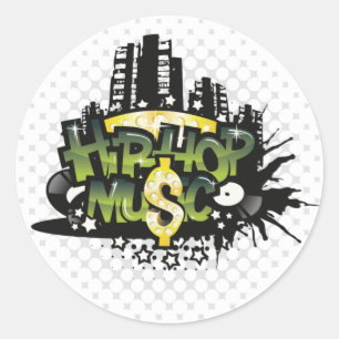 Hip-Hop Music Cute Gifts Classic Round Sticker