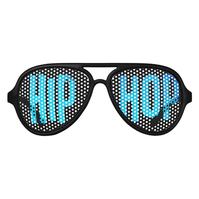 Hip hop music dance blue black shades sunglasse (Front)