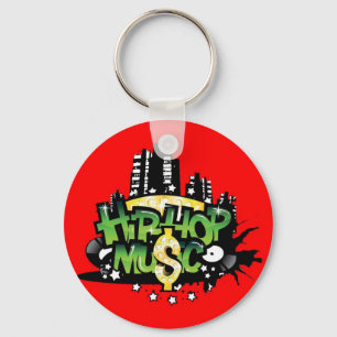 Hip Hop Music Key Ring