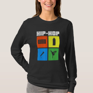 Hip Hop Music Old Retro School Rap Dance Dj T-Shirt