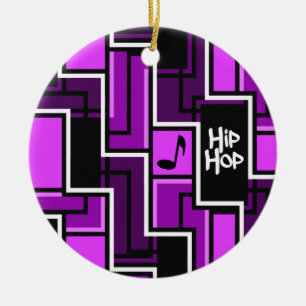 Hip Hop ornament, customizable Ceramic Tree Decoration