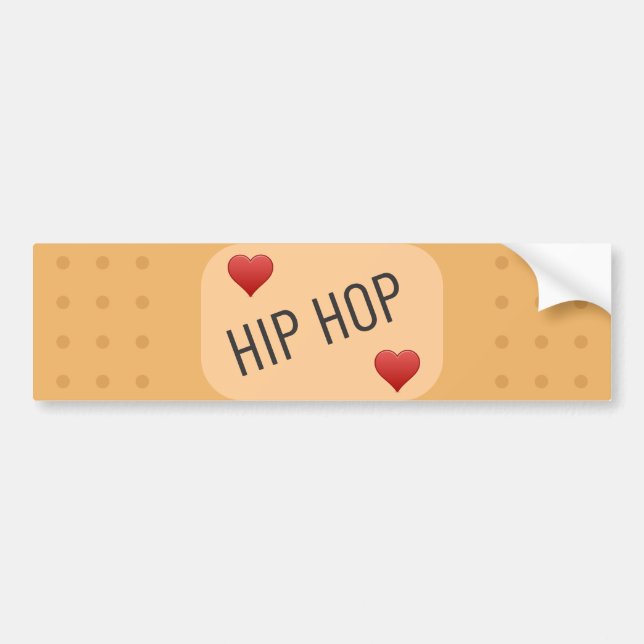 Hip hop Patch / bandaid, hip hop cures wounds Bumper Sticker (Front)
