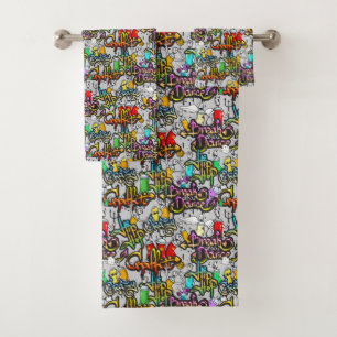 Hip Hop Pattern towel set