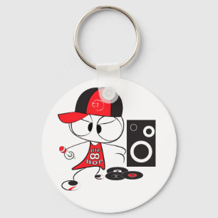 Hip hop rapper doll key ring