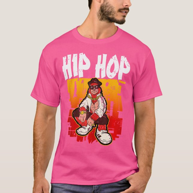 Hip Hop Retro Graffiti Rap Trap Music T-Shirt (Front)