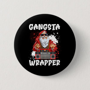 Hip Hop Santa Claus Gangster Christmas Gangsta Wra 6 Cm Round Badge
