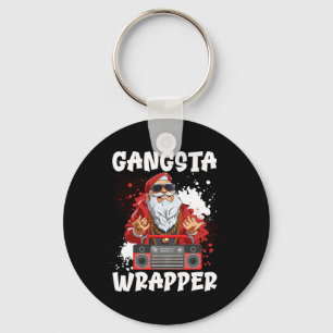 Hip Hop Santa Claus Gangster Christmas Gangsta Wra Key Ring
