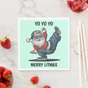 Hip Hop Santa Claus  Napkin