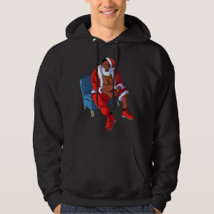 Hip Hop Santa Claus Rap Christmas Cool Black Gangs Hoodie