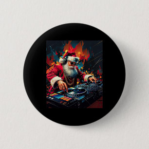 Hip Hop Santa Dj Christmas 2 6 Cm Round Badge
