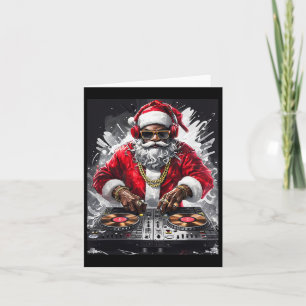 Hip Hop Santa Dj Christmas  Card