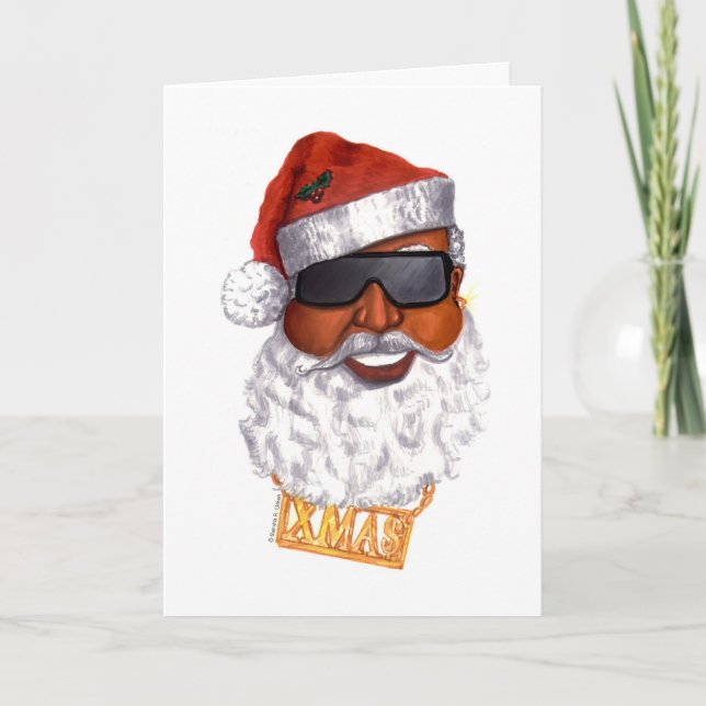 Hip Hop Santa Holiday Card (Front)