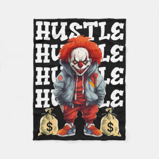 Hip Hop Scary Clown Hustle Money Urbyn Streetwear Fleece Blanket