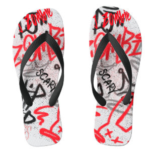 Hip Hop Scary Street Graffiti Flip Flops