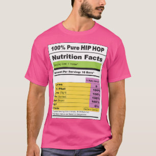 Hip Hop Shirts Hip Hop Nutrition Facts 100 Pure R