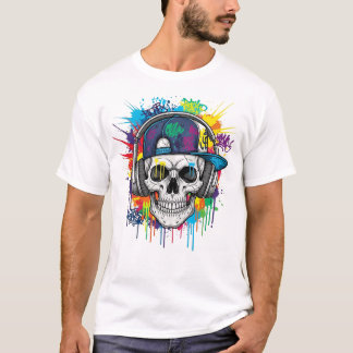 Hip Hop Skull with Sunglasses T-Shirt