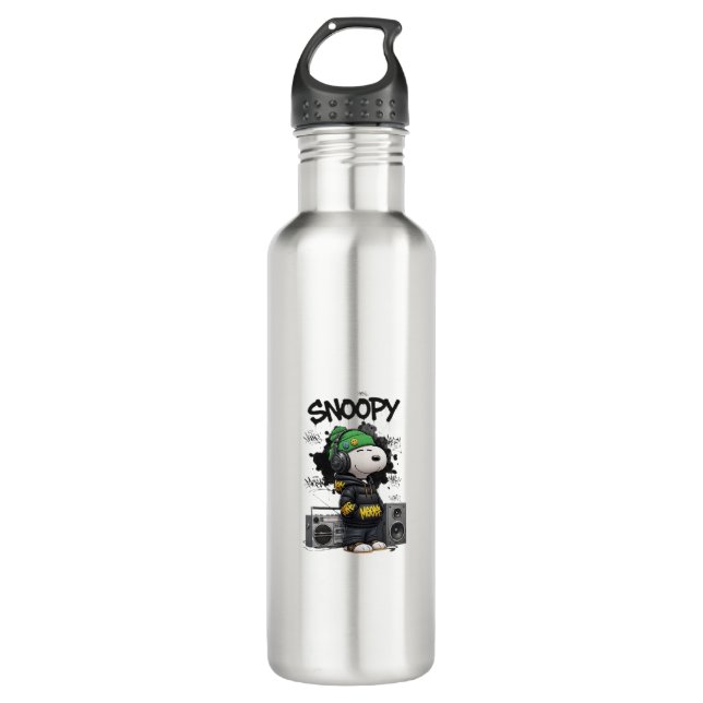 Hip-Hop Snoopy Urban Street Art Illustration 710 Ml Water Bottle (Front)