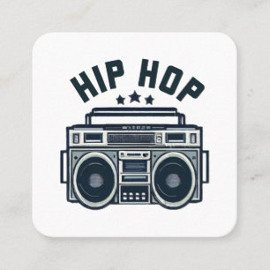 Hip hop square business card