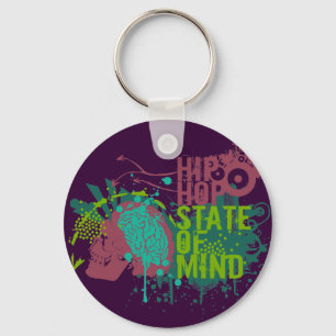 Hip Hop State of Mind Key Ring