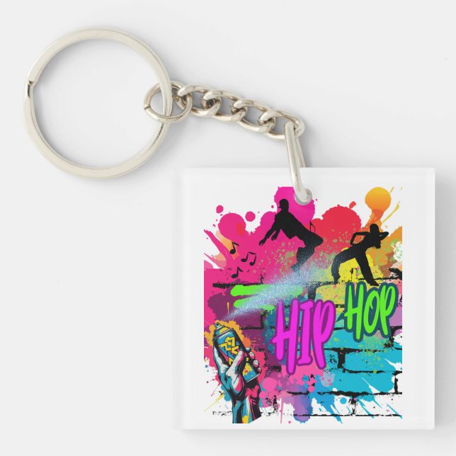  Hip-Hop Street Art  Key Ring (Front)