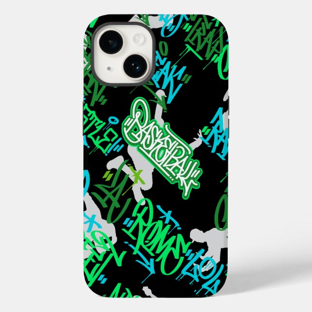 Hip Hop Street Arts Pattern Black BG Case-Mate iPhone Case (Back)