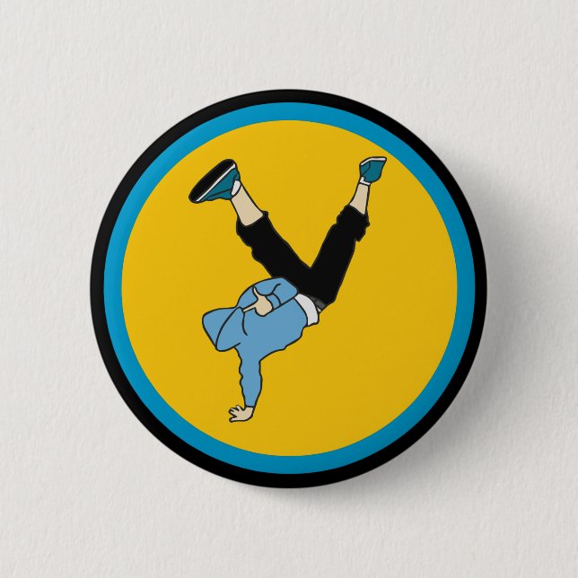 Hip Hop street style dancer 6 Cm Round Badge (Front)