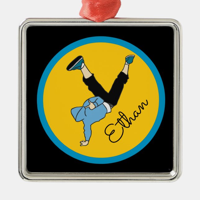Hip Hop street style modern dancer name gift Metal Tree Decoration (Front)