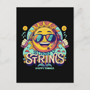 hip hop sun postcard