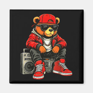 Hip Hop Teddy Bear Rap Music  Magnet